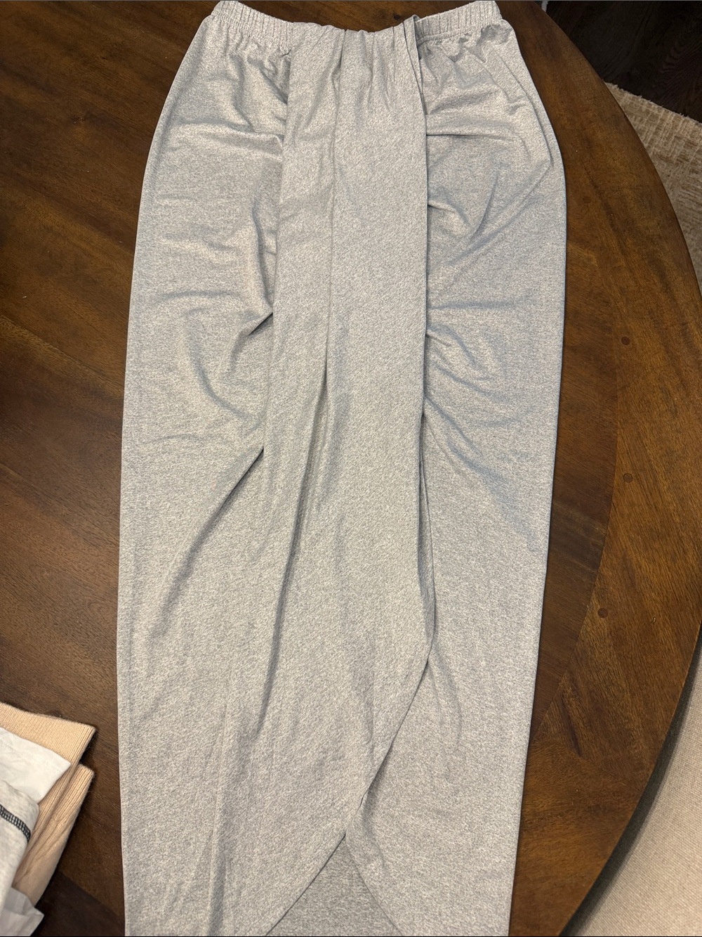 Zaful Light Gray Wrap Maxi Skirt